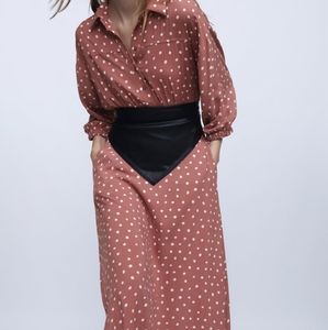 Zara polka dotted aline maxi dress